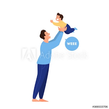 Daddy holding little baby
