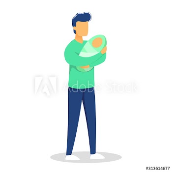 Daddy holding little baby