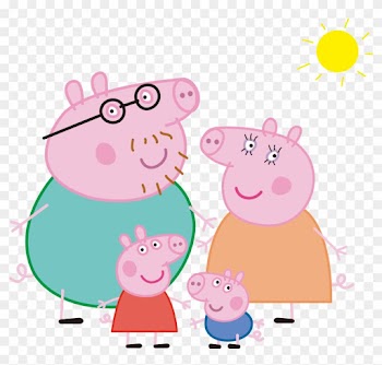 Daddy Pig Mummy Pig Domestic Pig Television Show Family - Peppa Pig Wall Decal