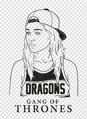Daenerys Targaryen Bran Stark Eddard Stark Line art Sansa Stark, daaenerys transparent background PNG clipart