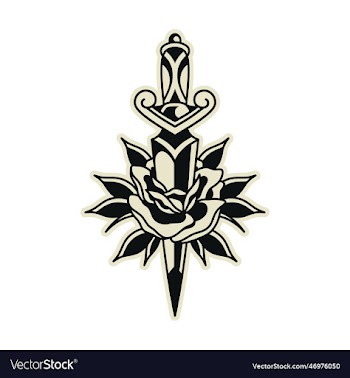 dagger and rose