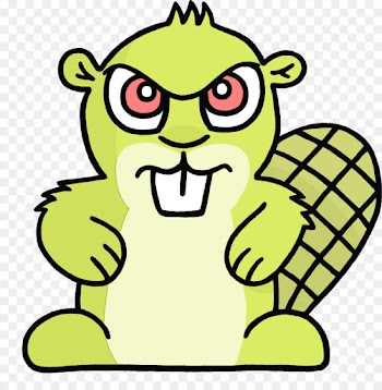 Daggett Beaver, Beaver, Thumb Signal, Green, Cartoon PNG