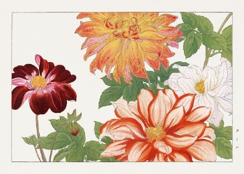 Dahlia flower, Japanese woodblock art | Free Photo Illustration - rawpixel