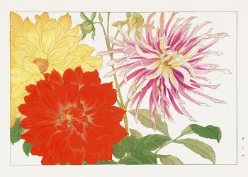Dahlia flower, Japanese woodblock art | Free Photo Illustration - rawpixel