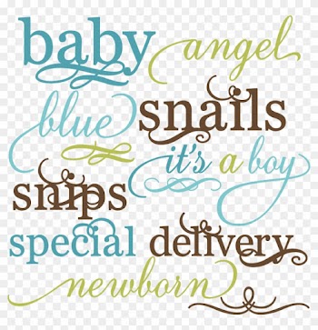 Daily Sayings Clipart - Baby Words Die Cut