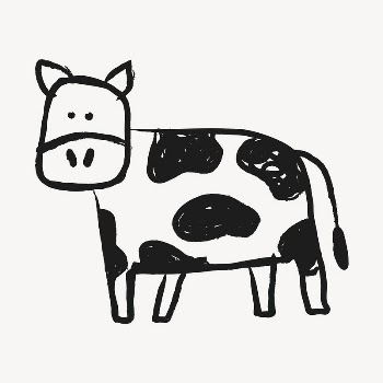 Dairy cattle, cow sticker, animal | Free Vector Illustration - rawpixel