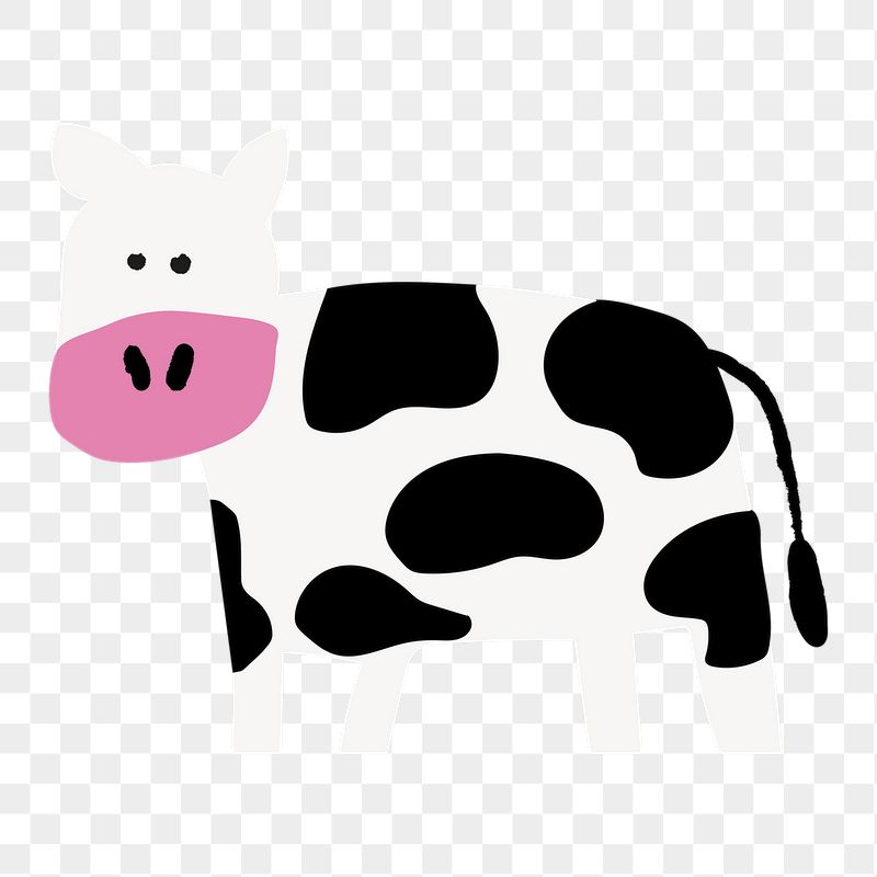 Dairy cattle png cow sticker, | Free PNG Illustration - rawpixel