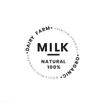 Dairy farm milk logo badge design | Free stock vector - 464088