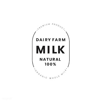Dairy farm milk logo badge design | Free stock vector - 464091