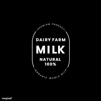Dairy farm milk logo badge design | Free stock vector - 464094