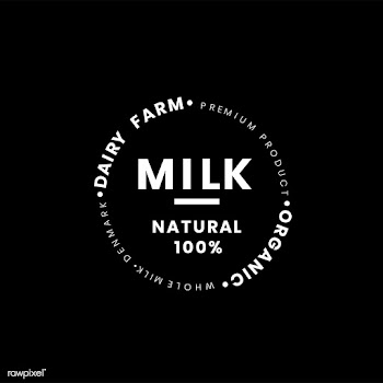 Dairy farm milk logo badge design | Free stock vector - 464106