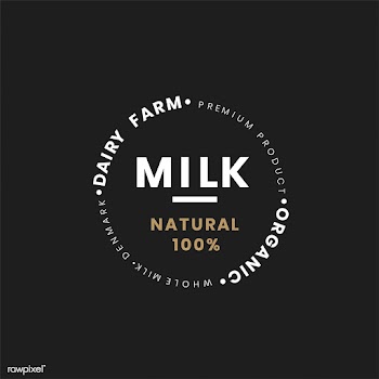 Dairy farm milk logo badge design | Free stock vector - 464112