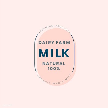 Dairy farm milk logo badge design | Free stock vector - 464116