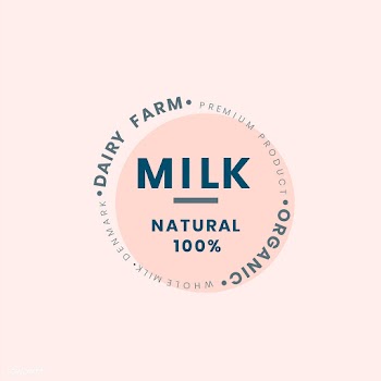 Dairy farm milk logo badge design | Free stock vector - 464166