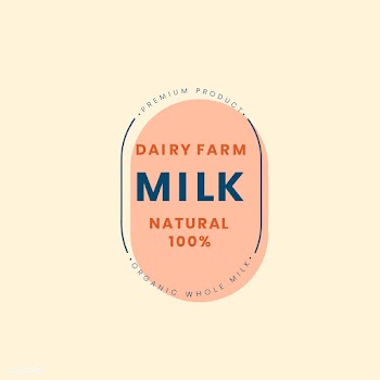 Dairy farm milk logo badge design | Free stock vector - 464180