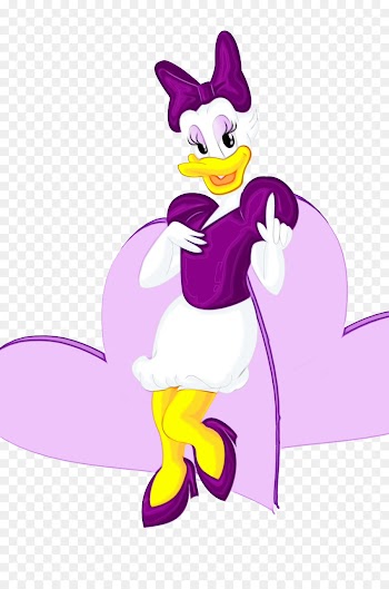 Daisy Duck, Donald Duck, Mickey Mouse, Cartoon, Violet PNG