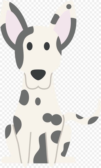 Dalmatian dog Benji Puppy Dog breed - Black and white dog vector 