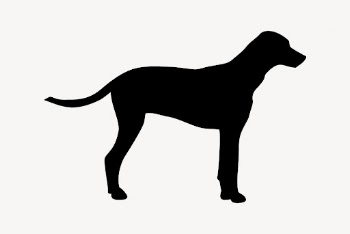 Dalmatian dog silhouette collage element, | Free PSD - rawpixel