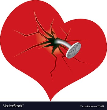  					Damaged heart vector image														