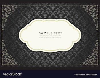 Damask frame vector image