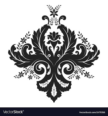 Damask ornament vector image