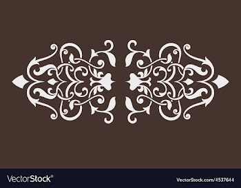 Damask ornament vector image
