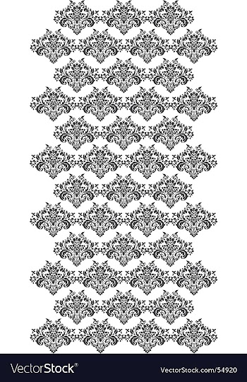 Damask pattern vector image