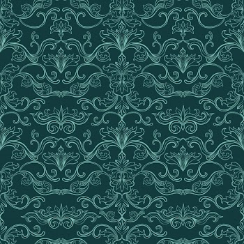 Damask vintage seamless pattern Free Vector