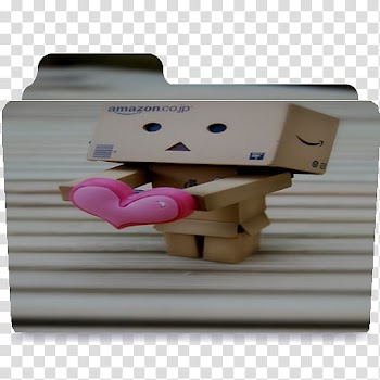 Danbo, Amazon.co robot box holding pink heart transparent background PNG clipart
