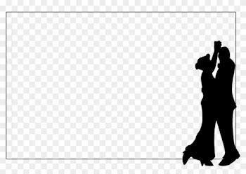 Dance Clipart Black And White Silhouette - 50th Wedding Anniversary Sticker (oval)
