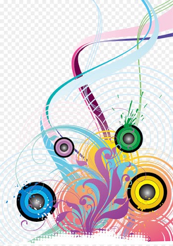 Dance Illustration - Audio speakers vector element pattern PNG 