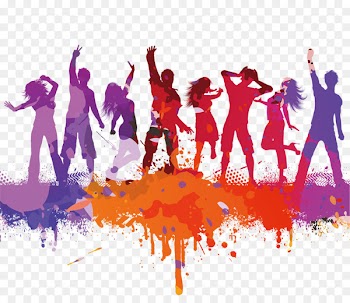 Dance party Dance party Silhouette - Color silhouettes of men and women 