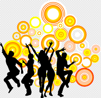 Dance party Silhouette Royalty-free - People circle silhouette ...