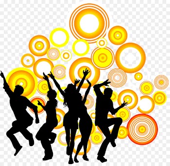 Dance party Silhouette Royalty-free - People circle silhouette background 