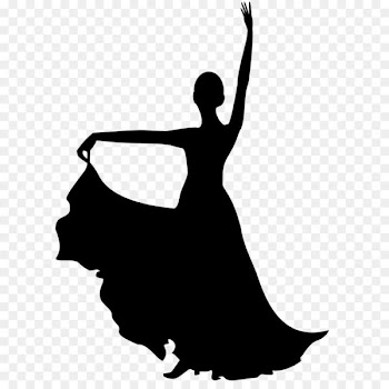Dance Silhouette - Spanish Dancer Silhouette PNG Clip Art Image 