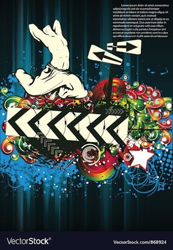 Dancer with floral vector image