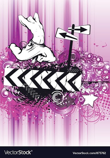 Dancer with floral vector image