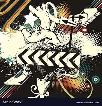 Dancer with grunge vector image