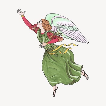 Dancing angel sticker, vintage illustration | Free Vector - rawpixel