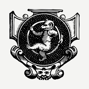 Dancing bear badge drawing, vintage | Free PSD - rawpixel