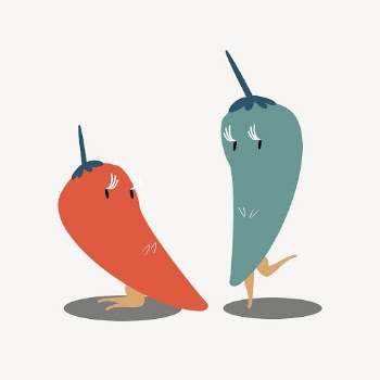 Dancing chili vegetable sticker, cartoon | Free PSD - rawpixel