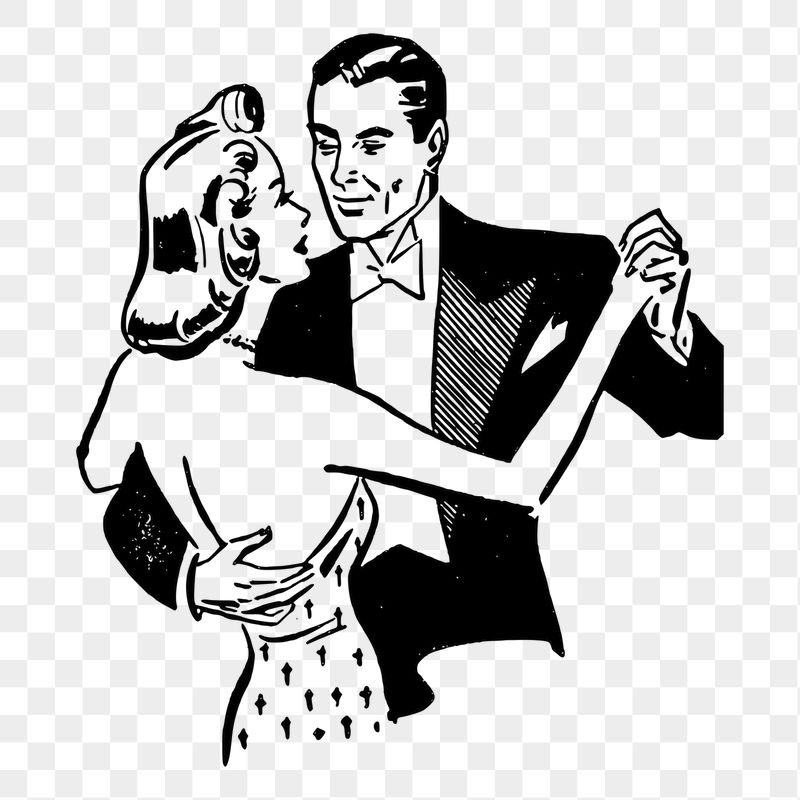 Dancing couple png sticker illustration, | Free PNG - rawpixel