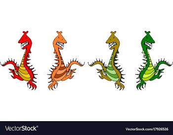 Dancing dragons vector image