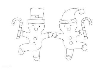 Dancing gingerbread men vector | Free stock vector - 291751
