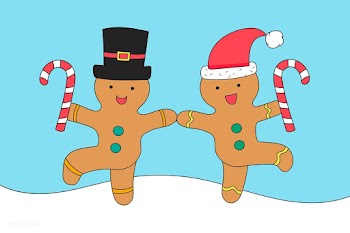 Dancing gingerbread men vector | Free stock vector - 296823