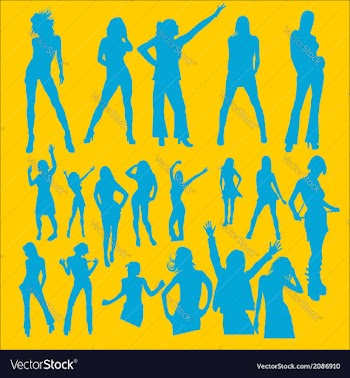 Dancing Girl 1 vector image