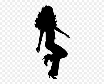 Dancing Girl Silhouette Clip Art