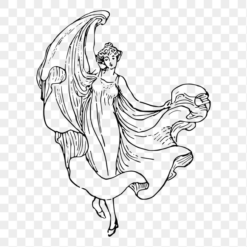 Dancing maiden png sticker vintage | Free PNG - rawpixel