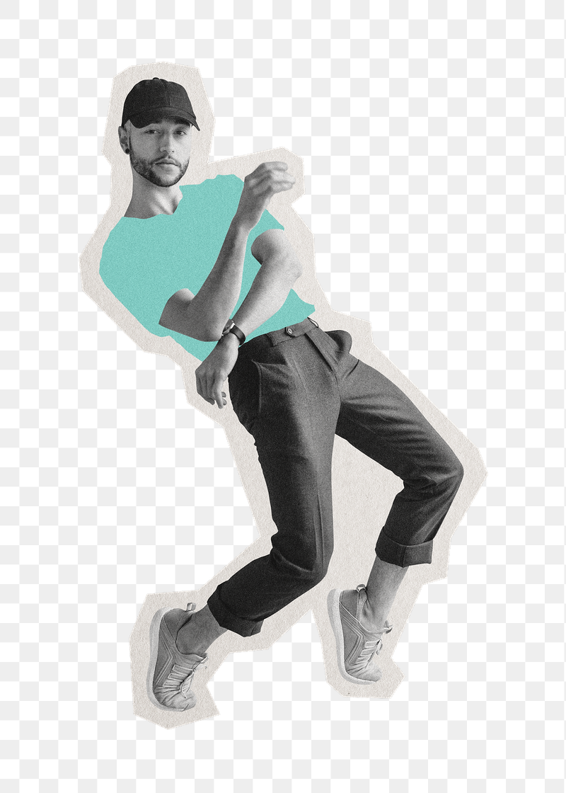Dancing man png sticker, paper | Free PNG - rawpixel