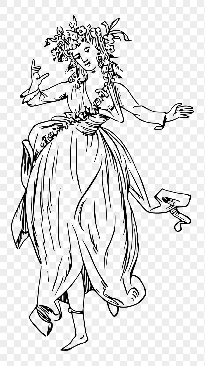 Dancing nymph png sticker illustration, | Free PNG - rawpixel